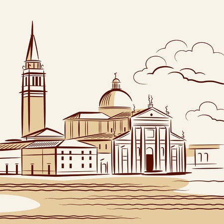 Venetian landscapeのイラスト素材