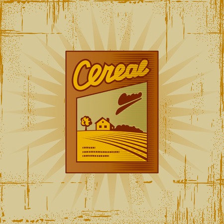 Retro Cereal Boxのイラスト素材
