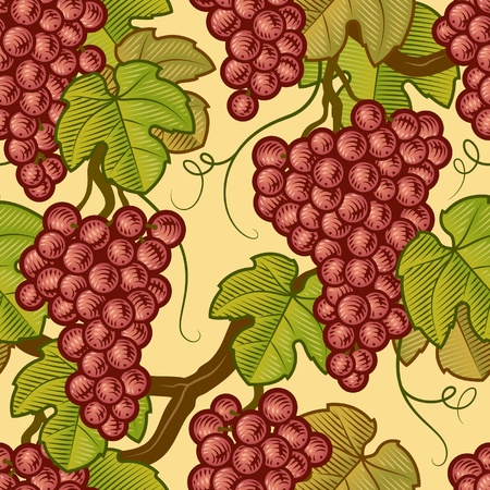 Seamless grapes backgroundのイラスト素材