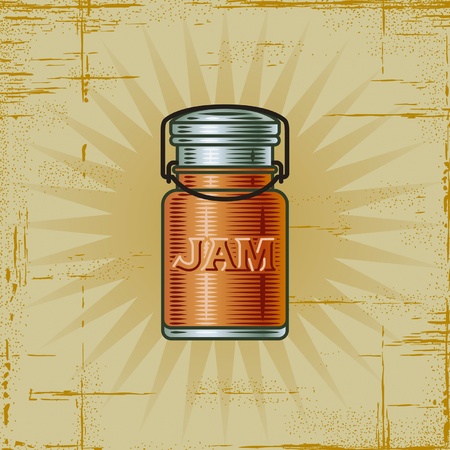 Retro Jam Jarのイラスト素材