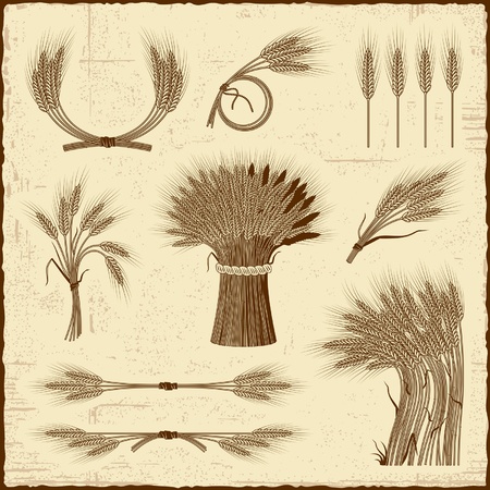 Retro cereal collectionのイラスト素材