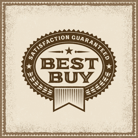 Vintage Best Buy Labelのイラスト素材