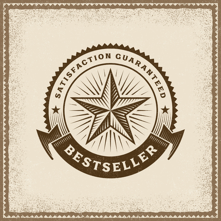 Vintage Bestseller Labelのイラスト素材