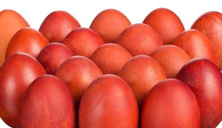 Red Easter eggsの写真素材