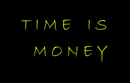 The saying or quote Time is Moneyの写真素材