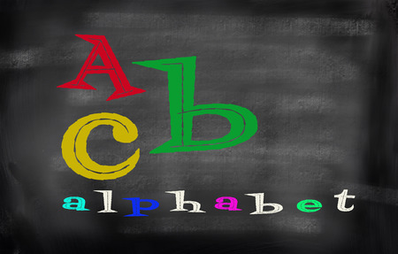 English alphabet with funn colorの写真素材