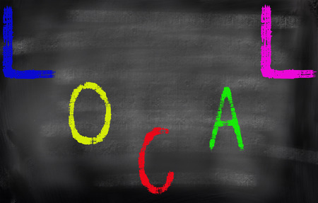 Local color blackboard  concept の写真素材