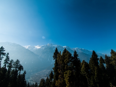 Himalaya mountain view a way to Kashmir,Indiaの写真素材
