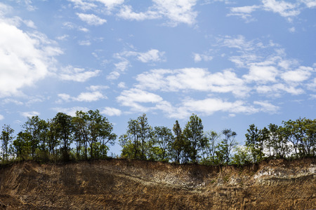 Cliff And cloudy sky in chiangrai thailandの写真素材