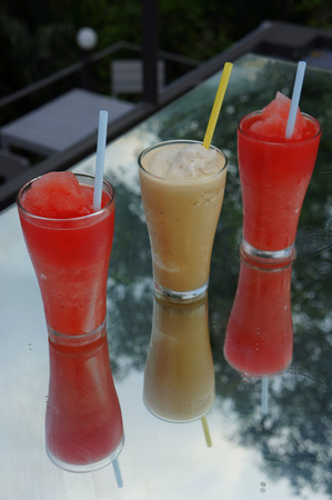 fruit smoothiesの写真素材