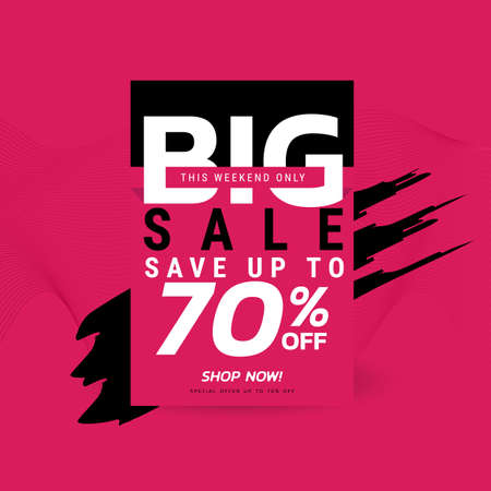 big sale  discount Promotion Template bannerのイラスト素材