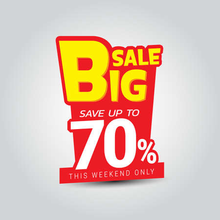 big sale discount 70% offのイラスト素材