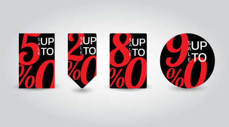 set promotion discount Vector illustrationのイラスト素材