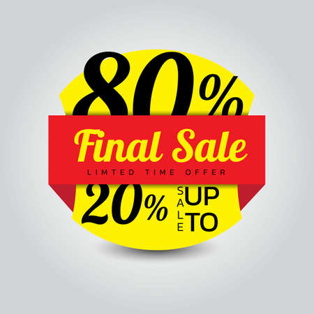 final sale upto 20% to 20% offのイラスト素材