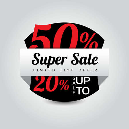 supper sale discount 20% to 50% offのイラスト素材