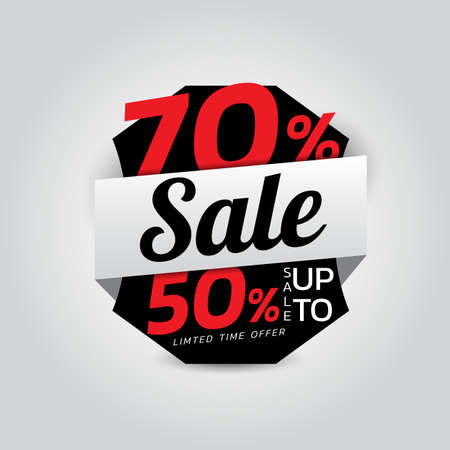 sale discount 70% offのイラスト素材