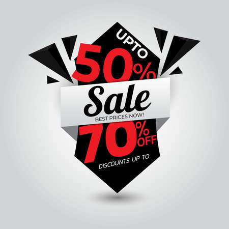 sale discount 50% to 70% offのイラスト素材