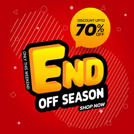 end off season sale discount Promotion Templateのイラスト素材