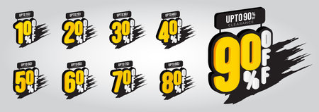 Sale and discount labels price off Template  Vector illustratiorのイラスト素材