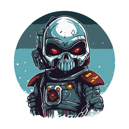 Astronaut abstract for tshirt design. Vector illustration.のイラスト素材