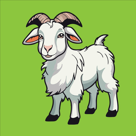 Goat animal design, vector illustration eps 10. Goat icon.のイラスト素材