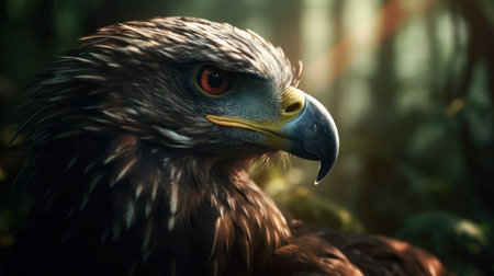 Portrait of a Golden Eagle (Aquila chrysaetos)の素材