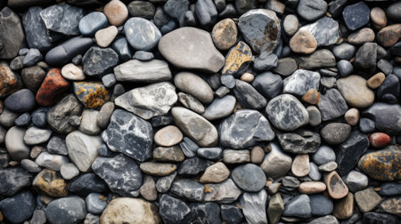Background of pebble stone wall texture, stone pebbles backgroundの素材