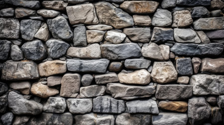 Background of stone wall texture photo. Can be used as wallpaper.の素材
