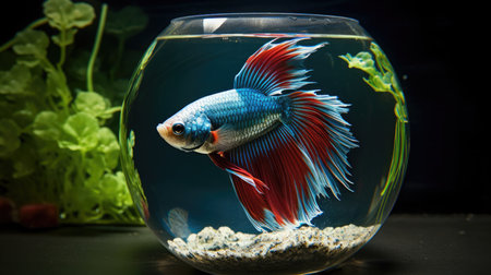 Siamese fighting fish in the aquarium, betta splendensの素材