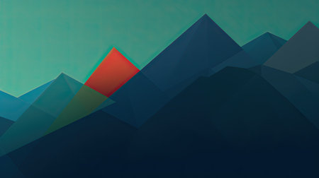 Abstract geometric background with triangles. 3d rendering, 3d illustration.の素材