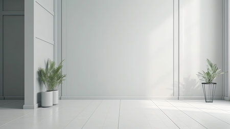 Modern bright interiors 3D rendering illustration. 3D rendering imageの素材
