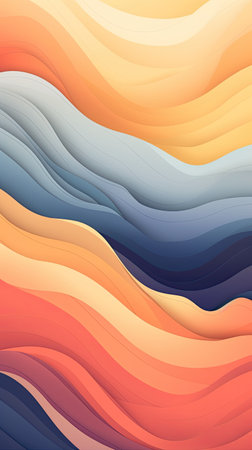 Abstract wavy background in orange and blue colorsの素材