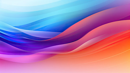 Abstract background with smooth lines in blue, orange and pink colorsの素材