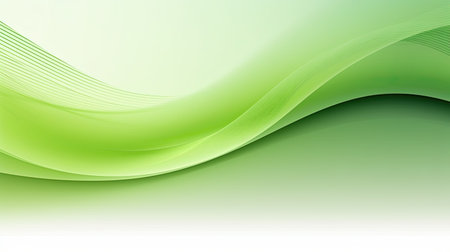 Abstract green background with smooth lines and space for your text.の素材