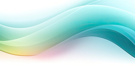 Abstract background with smooth lines in green and blue colorsの素材