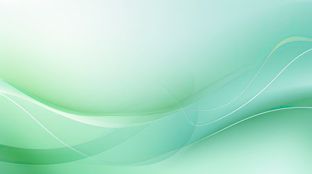 Abstract green background with smooth lines and wavesの素材