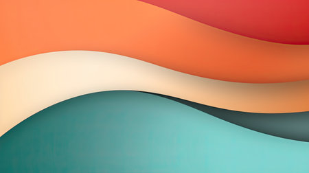 Colorful paper layers. Abstract background. 3d render illustration.の素材