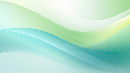 abstract background with smooth lines in green and blue colors, vector illustrationの素材
