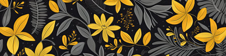 Vintage floral wallpaper design for your creative projectの素材