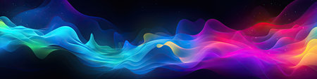 Abstract wavy background. Colorful gradient.の素材