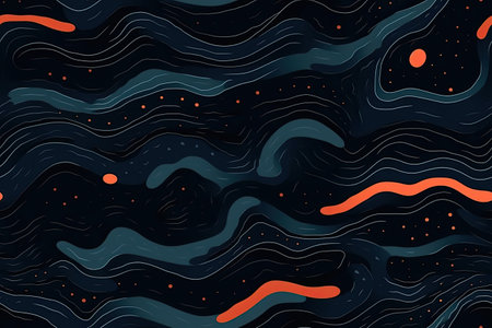 Seamless pattern with waves.Abstract background.の素材