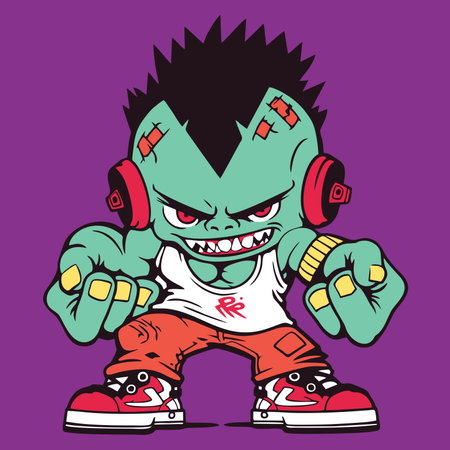 Artistic portrayal of a hiphop character for your creative projectの素材