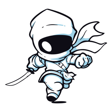Delightful character design featuring an action warriorのイラスト素材
