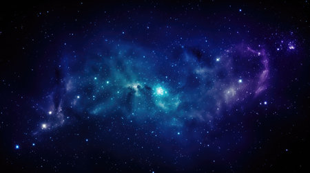 Star field in space and a nebulae. 3D renderingの素材