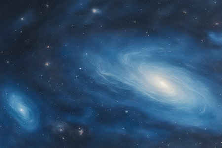 Star field in space a nebulae and a gas congestion.の素材