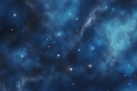 Space background with nebula and stars. 3d rendering illustration.の素材