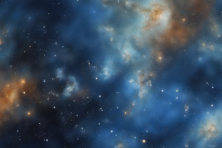 Star field in space a nebulae and a gas congestion.の素材