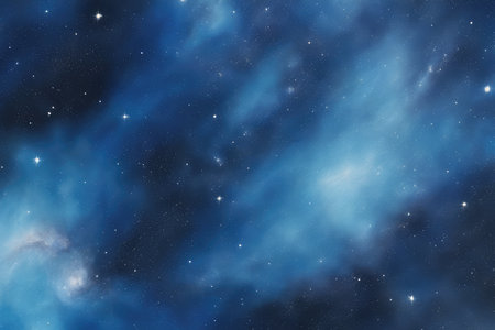 Star field in space a nebulae and a gas congestion.の素材