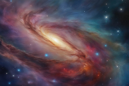 Small part of an infinite star field of space in the Universe.の素材