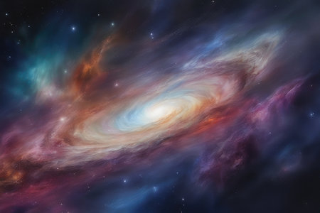 Star field in space a nebulae and a gas congestion.の素材
